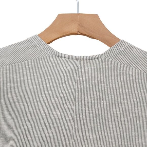 Donni Sandwash Open Cardigan Womens One Size Gray Ribbed Long Sleeve Casual - Picture 7 of 11